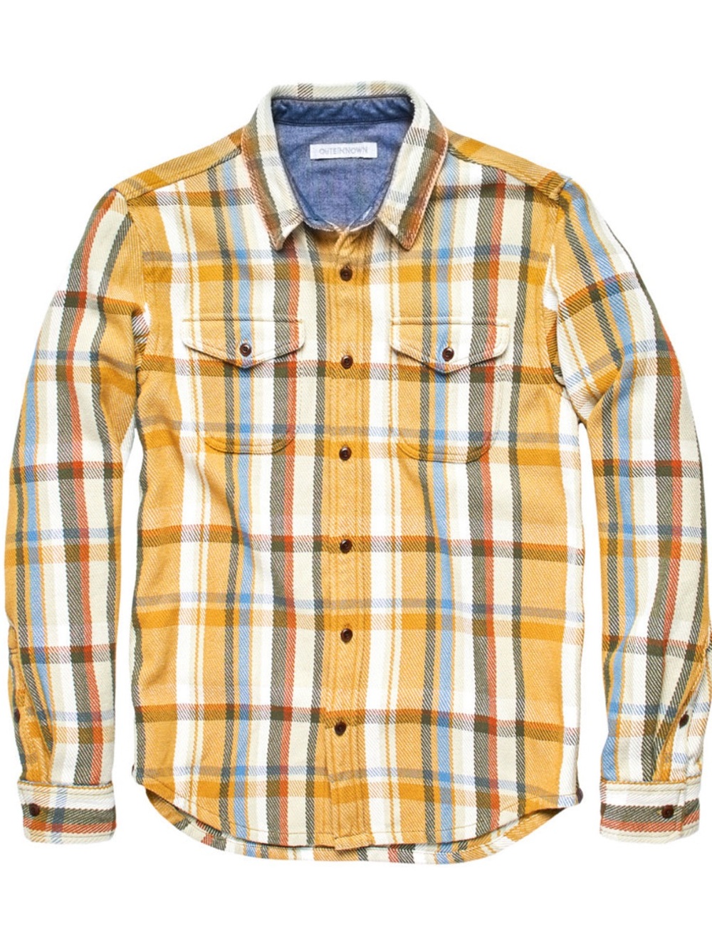 OUTERKNOWN Men's Blanket Shirt Leo Plaid